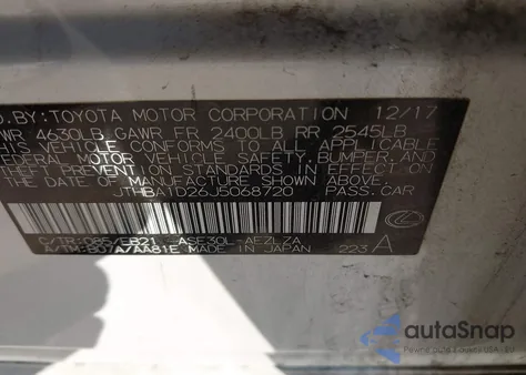 2018 Lexus Is 300 z USA, uszkodzony, nr VIN JTHBA1D26J5068720